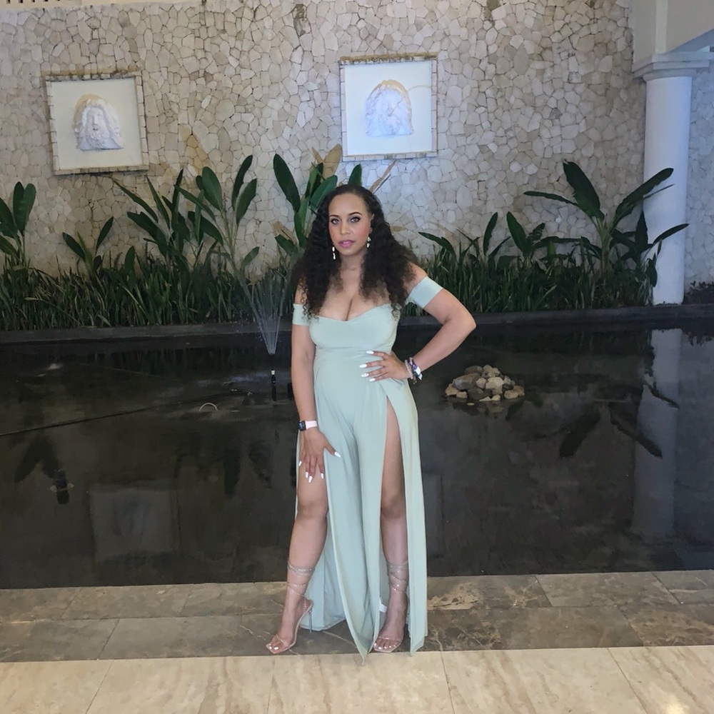 Sea green jumpsuit